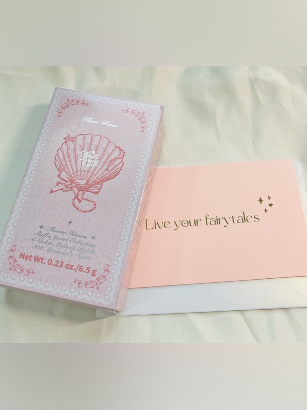 Flower Knows Shell’s Jewel 6 Color Makeup Palette & Gift Card - Mermaids Tears